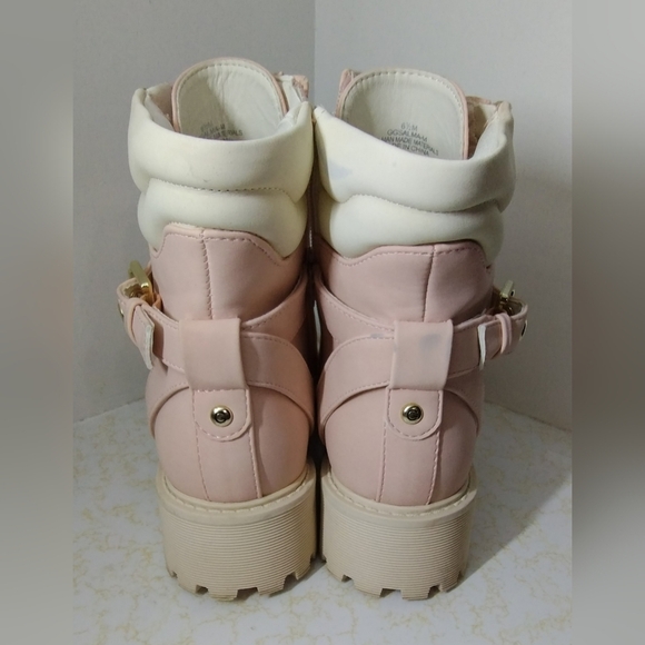 GBG Los Angeles Women's Salma Pink Combat Lace Up/Zip Size 6.5 - Picture 3 of 11